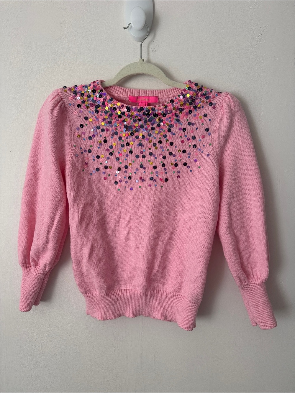 Lilly Pulitzer Size Small Sequined Pink Women's Sweater